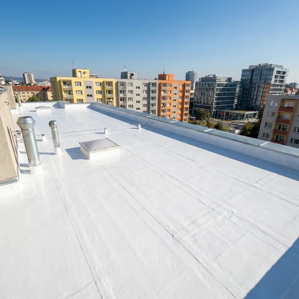 SVJ — plochá střecha s lepenkou