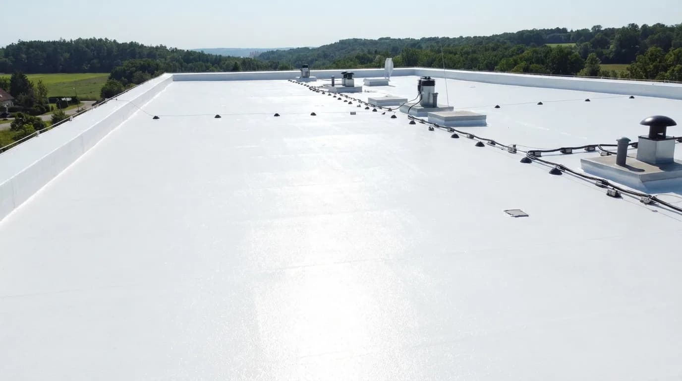 Silikonová hydroizolace bytového domu — ploché střechy SVJ